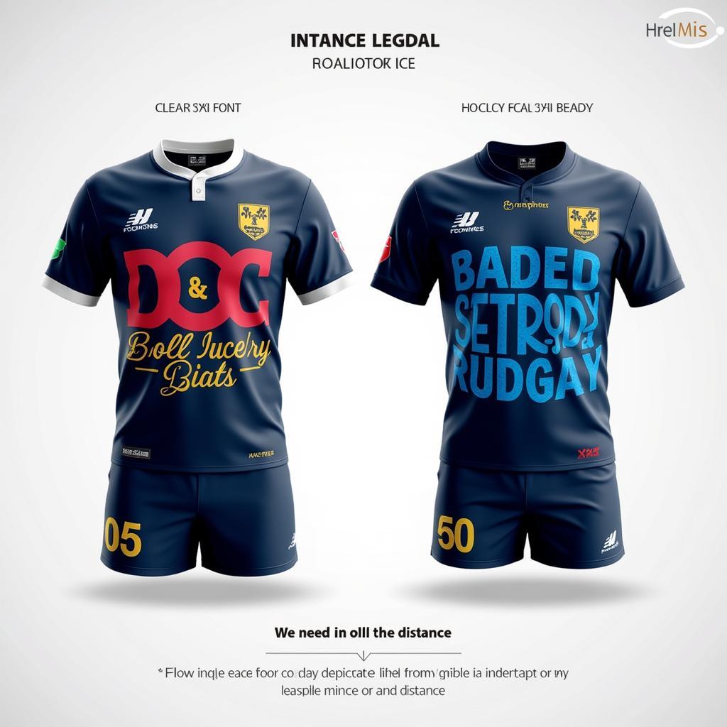 Legibility of Rugby Jersey Fonts