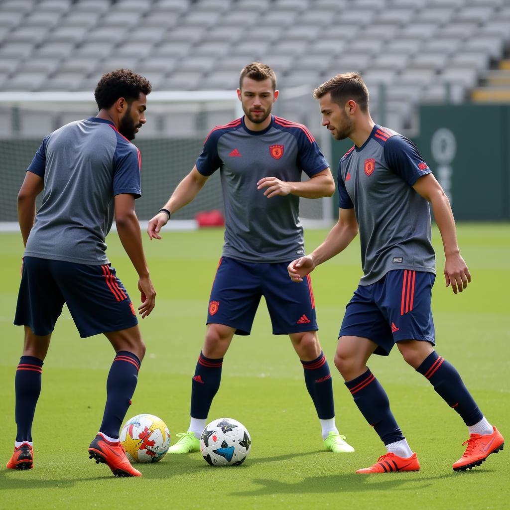 Sancho, Bellingham, and Haaland in a Training Session