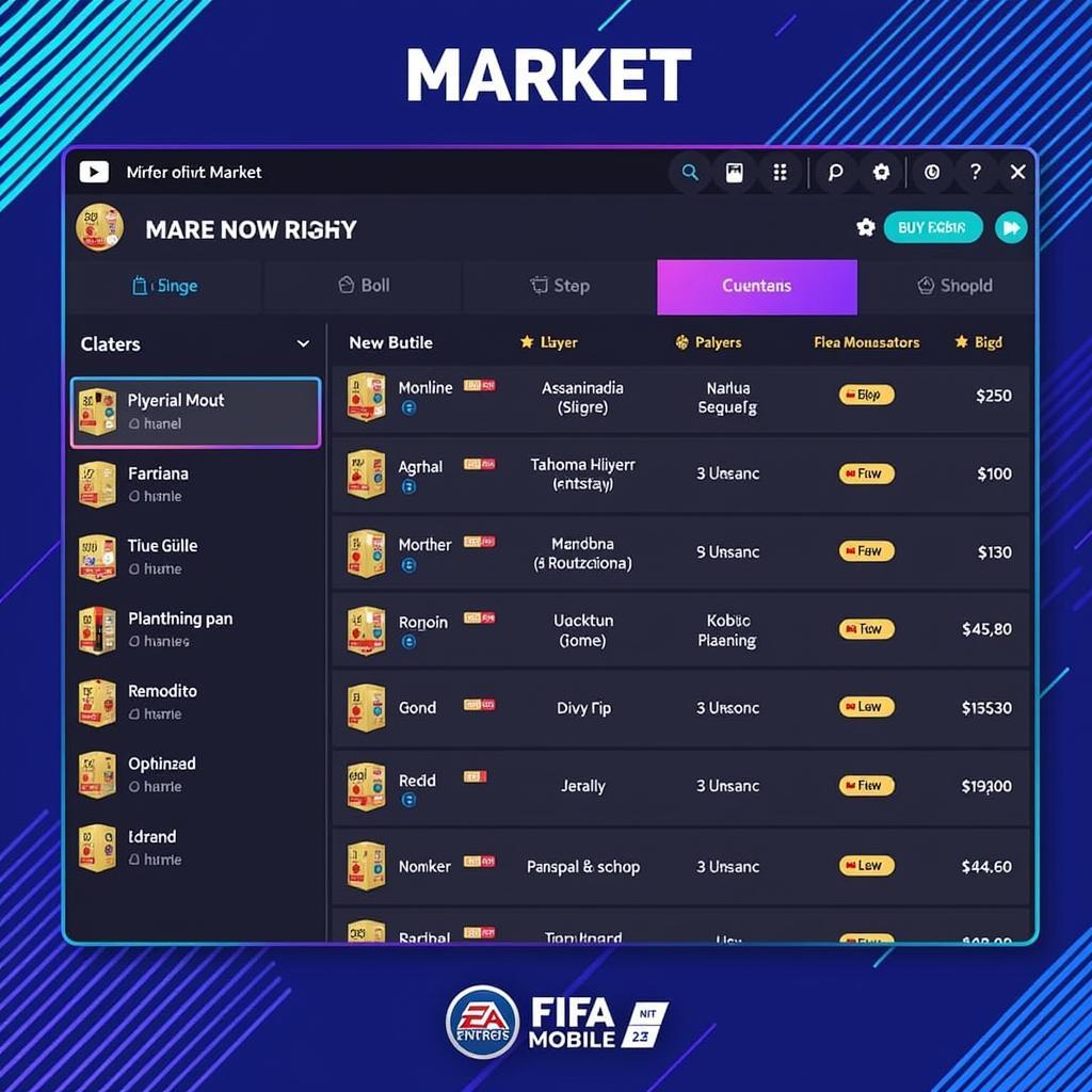 Selling Players in FIFA Mobile Market