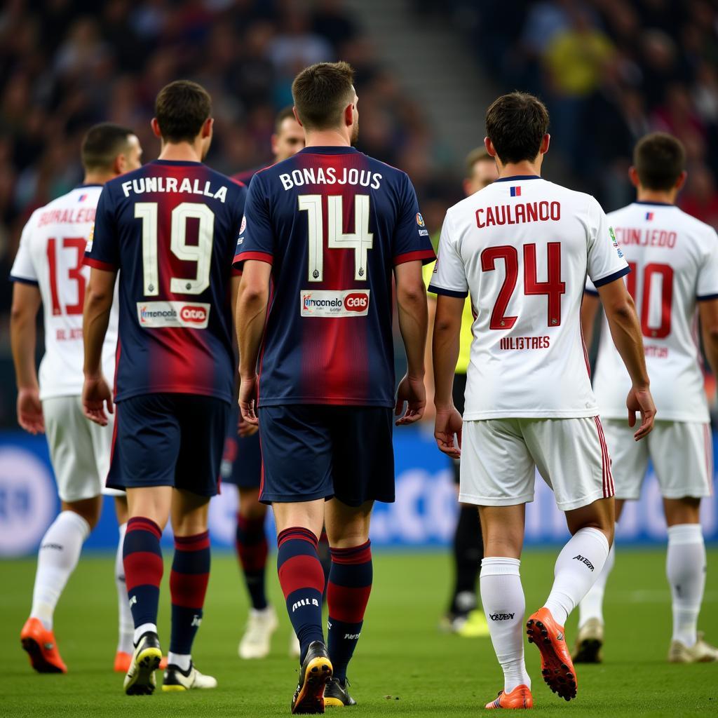 Serie A players with names on jerseys