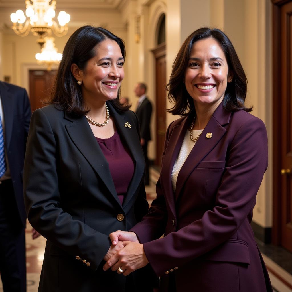 Sharice Davids and Deb Haaland in Congress