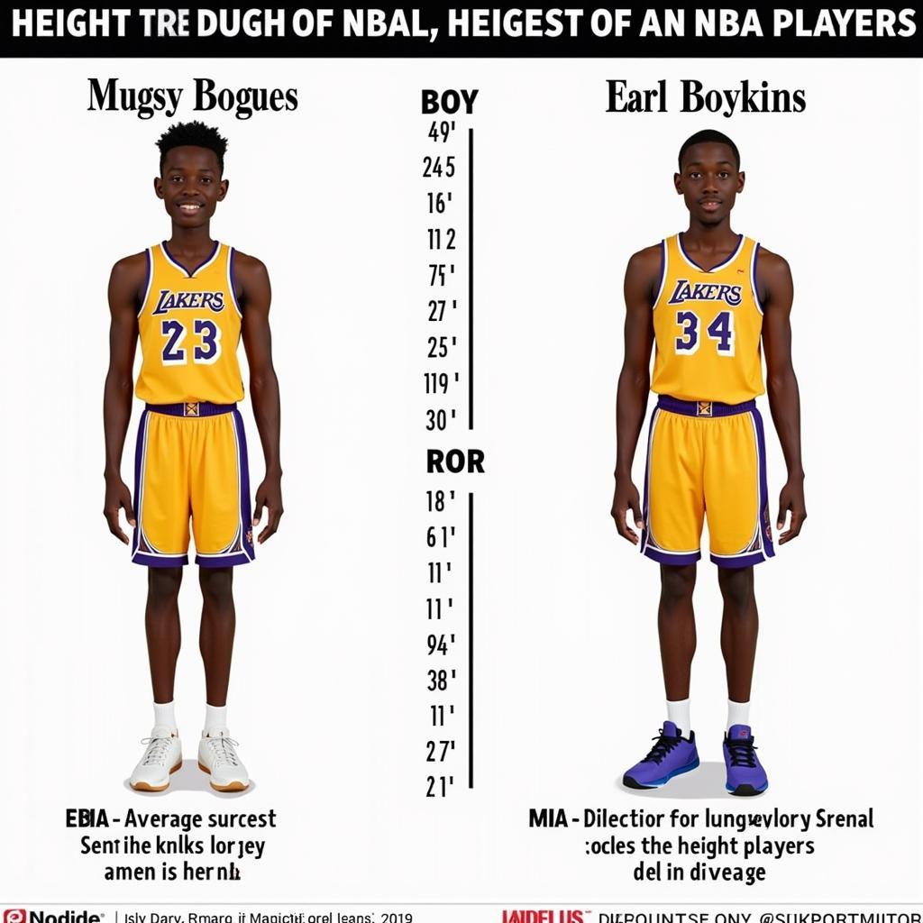 Shortest NBA Players Compared to Average Height