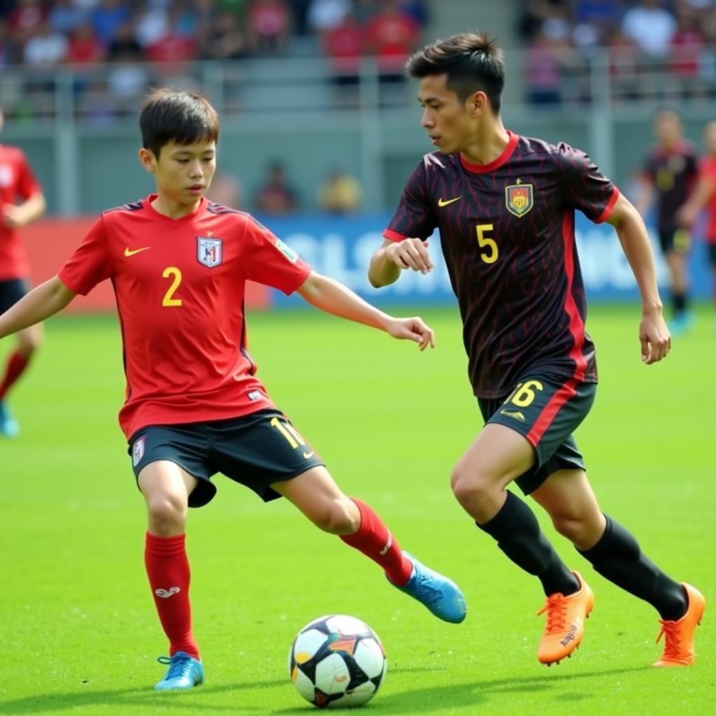 Smallest Vietnamese Football Player Dribbling Skillfully