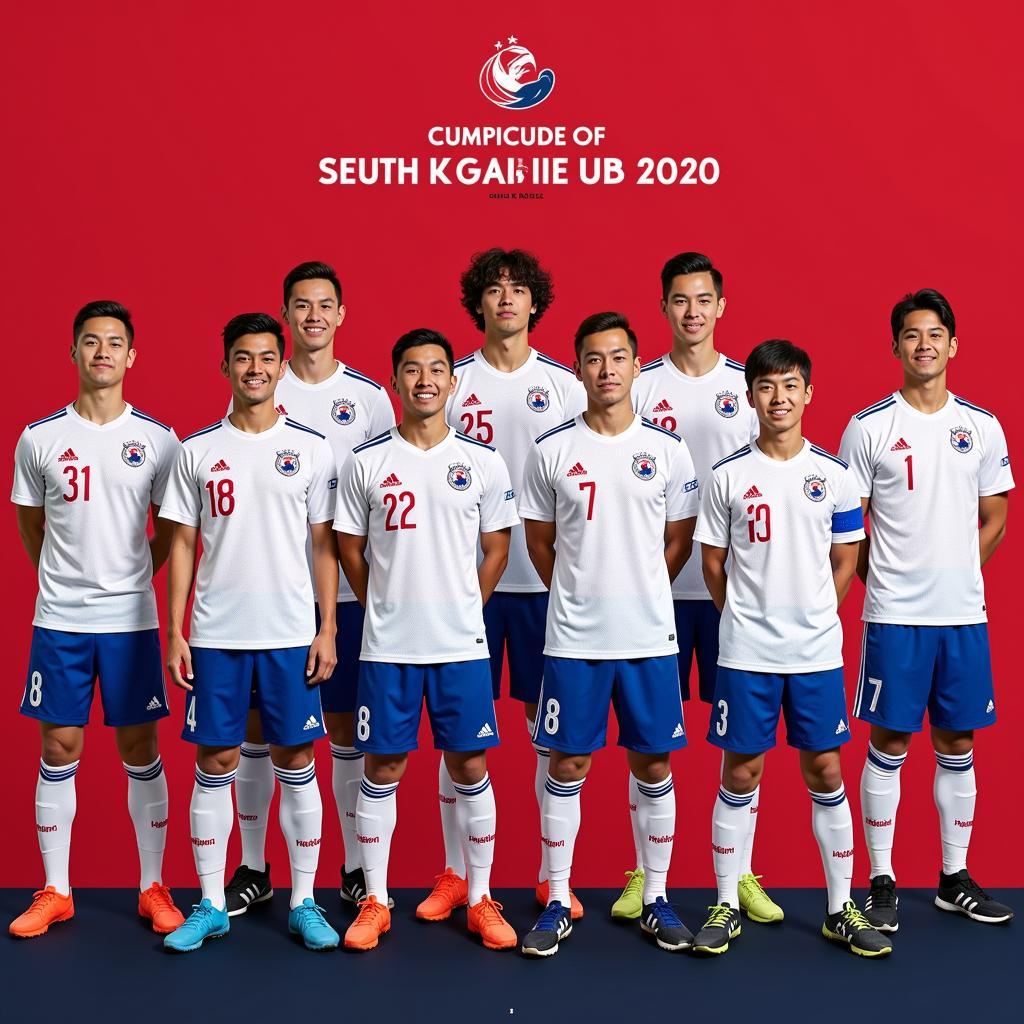 Official portrait of the South Korea U23 squad in 2020