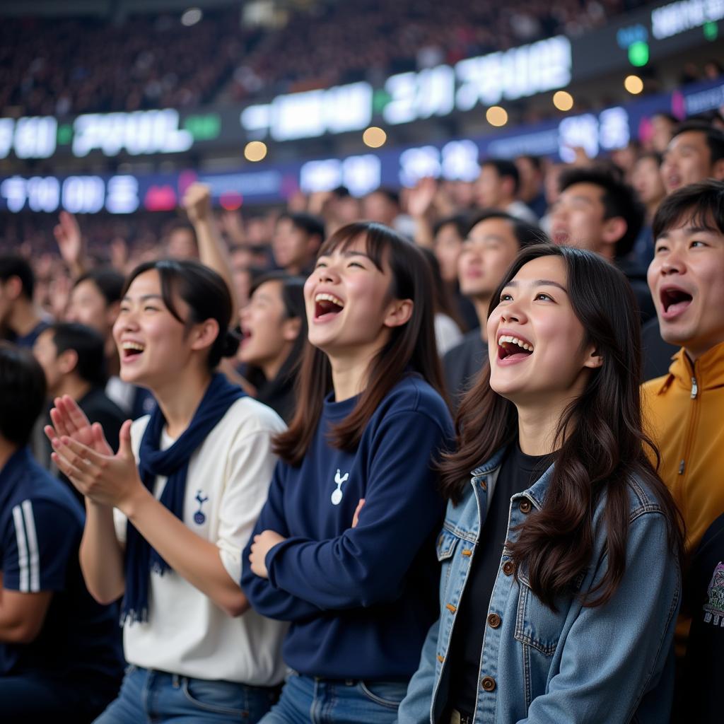 South Korean Fans Supporting Tottenham Hotspur