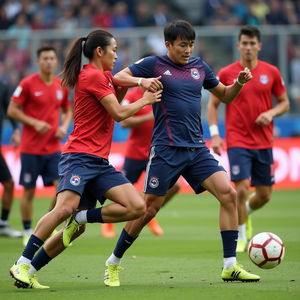 South Korean national team training session