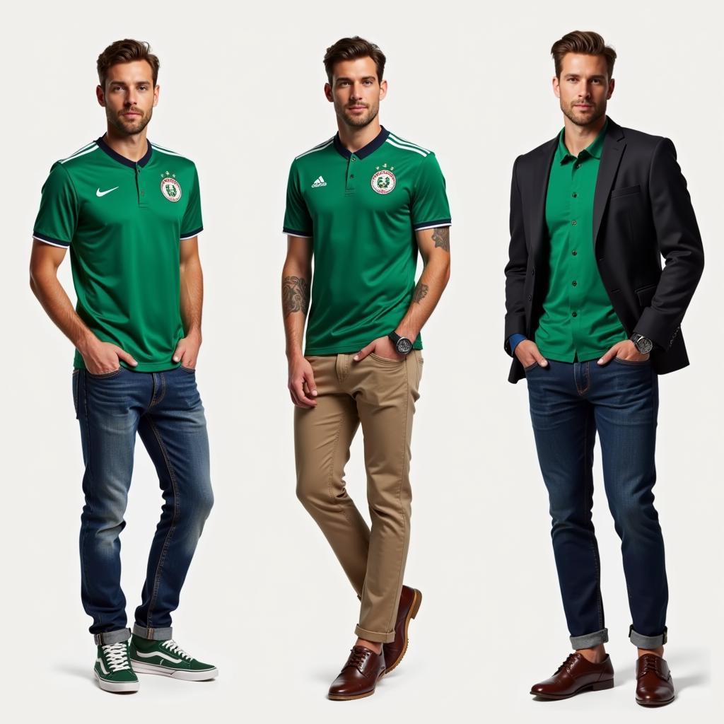 Styling a Moss Green Football Shirt: Casual and Smart Looks