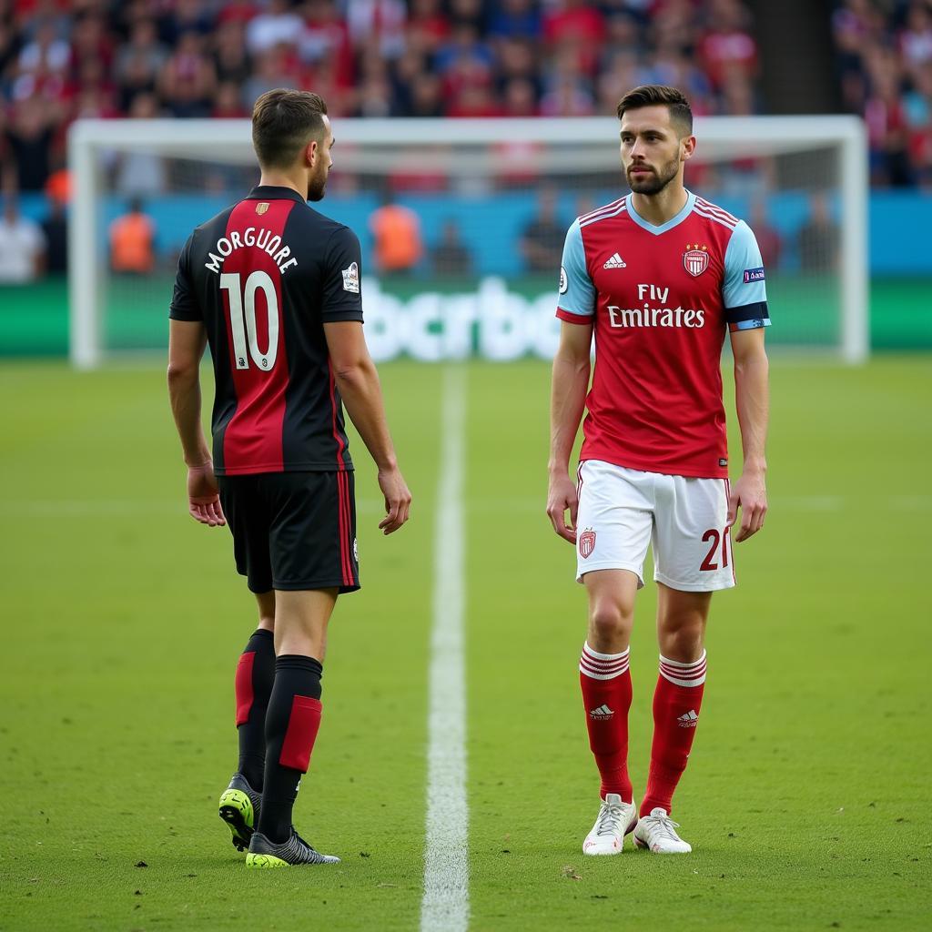 Football Substitution at the Halfway Line