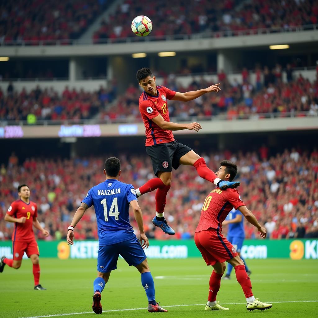 Tallest Malaysian Footballer in Action