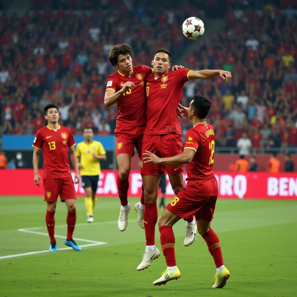 Tallest Vietnamese Football Players in Action