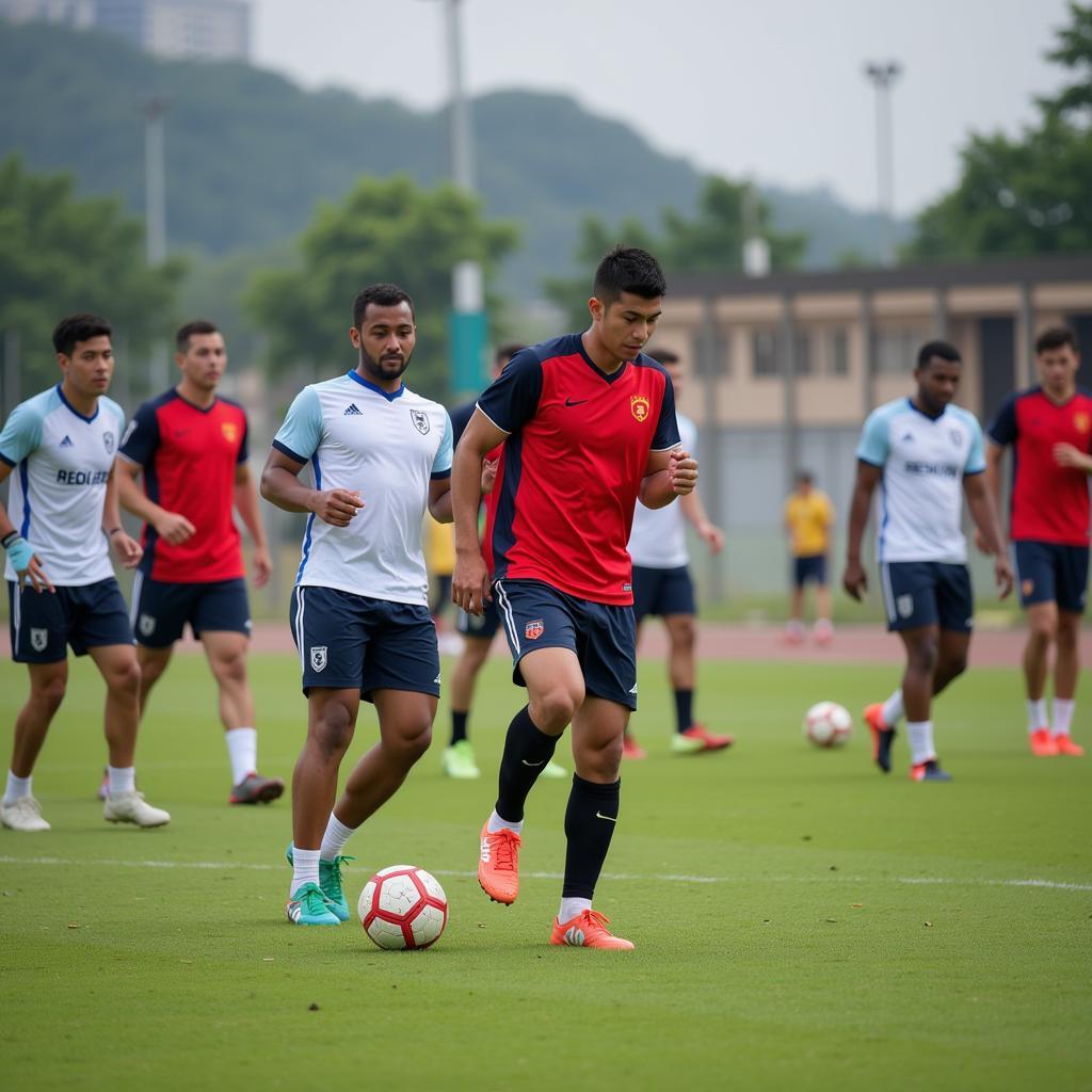 Tay Ninh Football Club training session