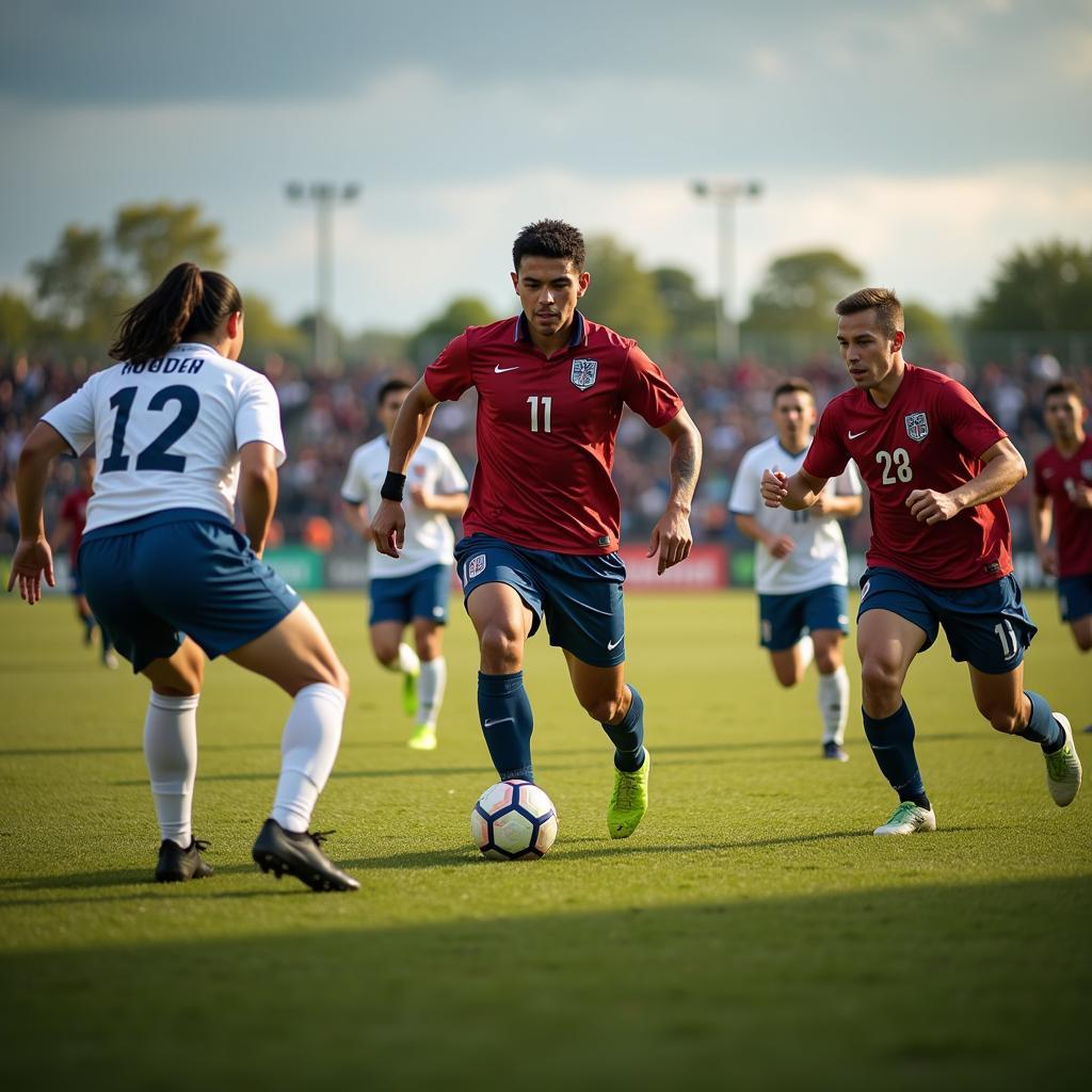 Midfield Dynamo Charging Through Opponents