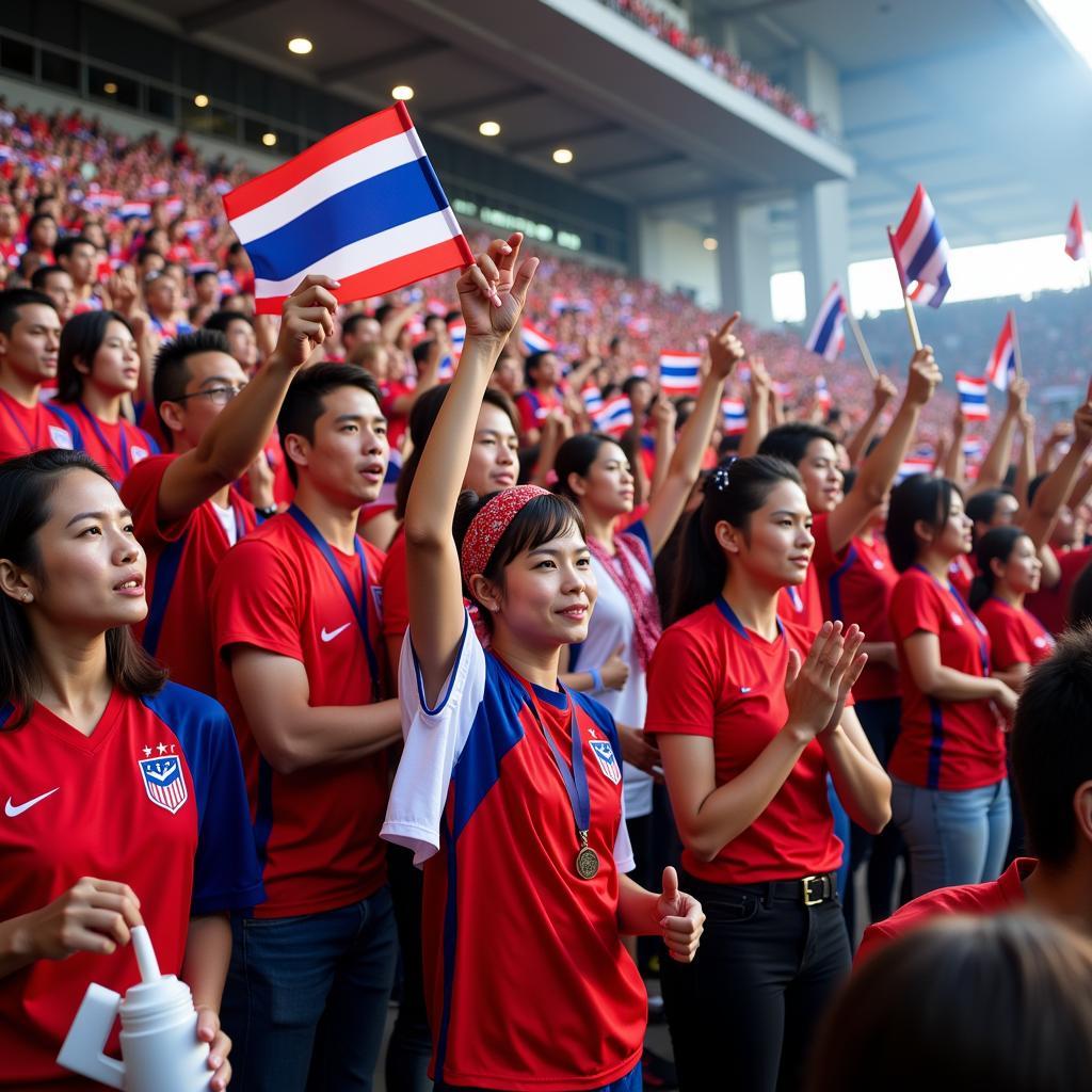 Thailand National Team Fans Cheering