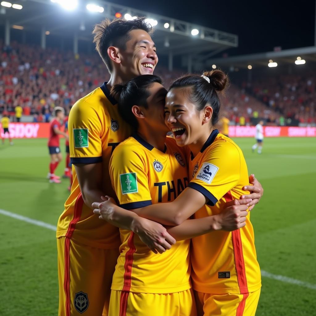 Thai Quy team celebrating a victory