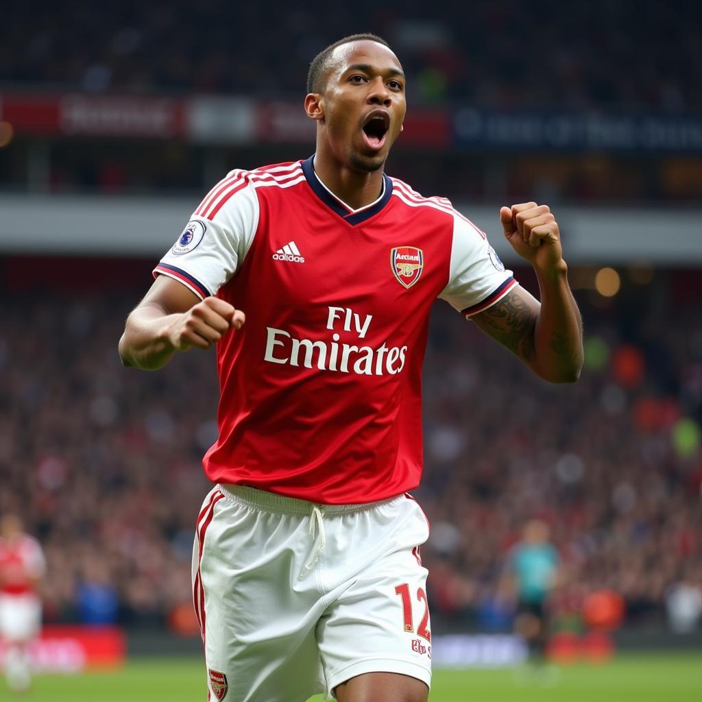 Thierry Henry celebrating a goal for Arsenal