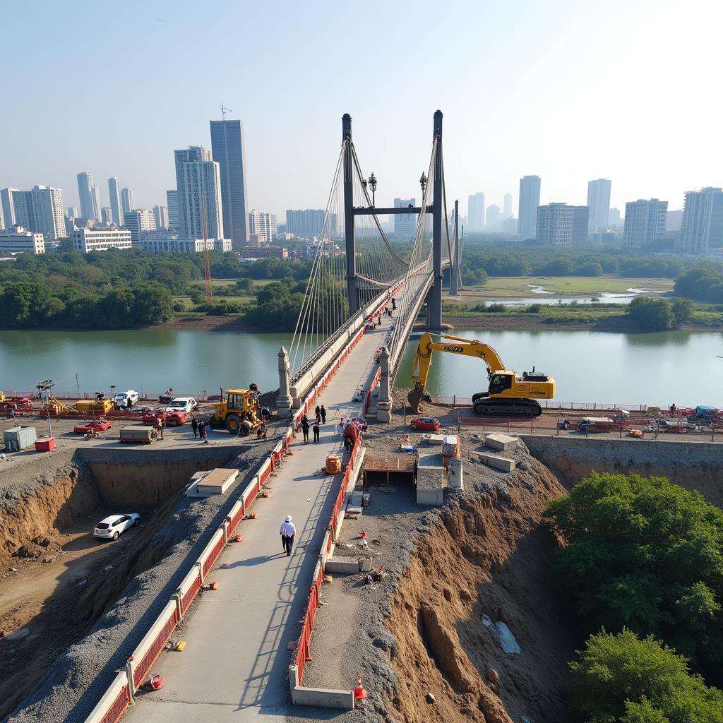 Thu Thiem 2 Bridge Construction Start