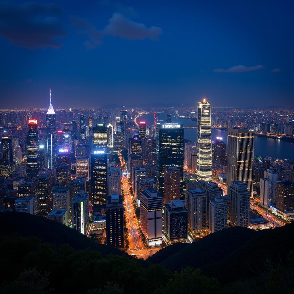 Thủ Thiêm City Skyline at Night