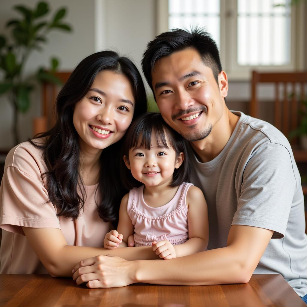 Thuy Tien and Le Cong Vinh with their Family