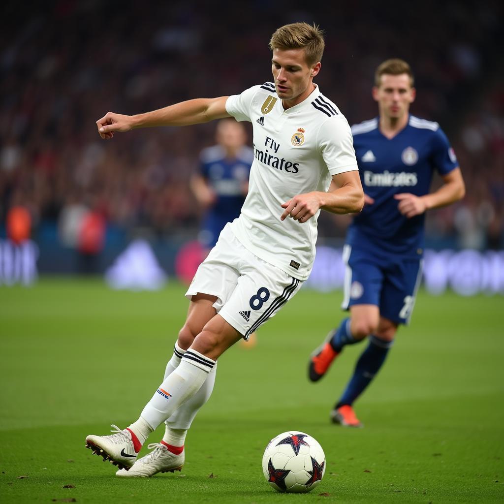 Toni Kroos controlling the midfield with his passing