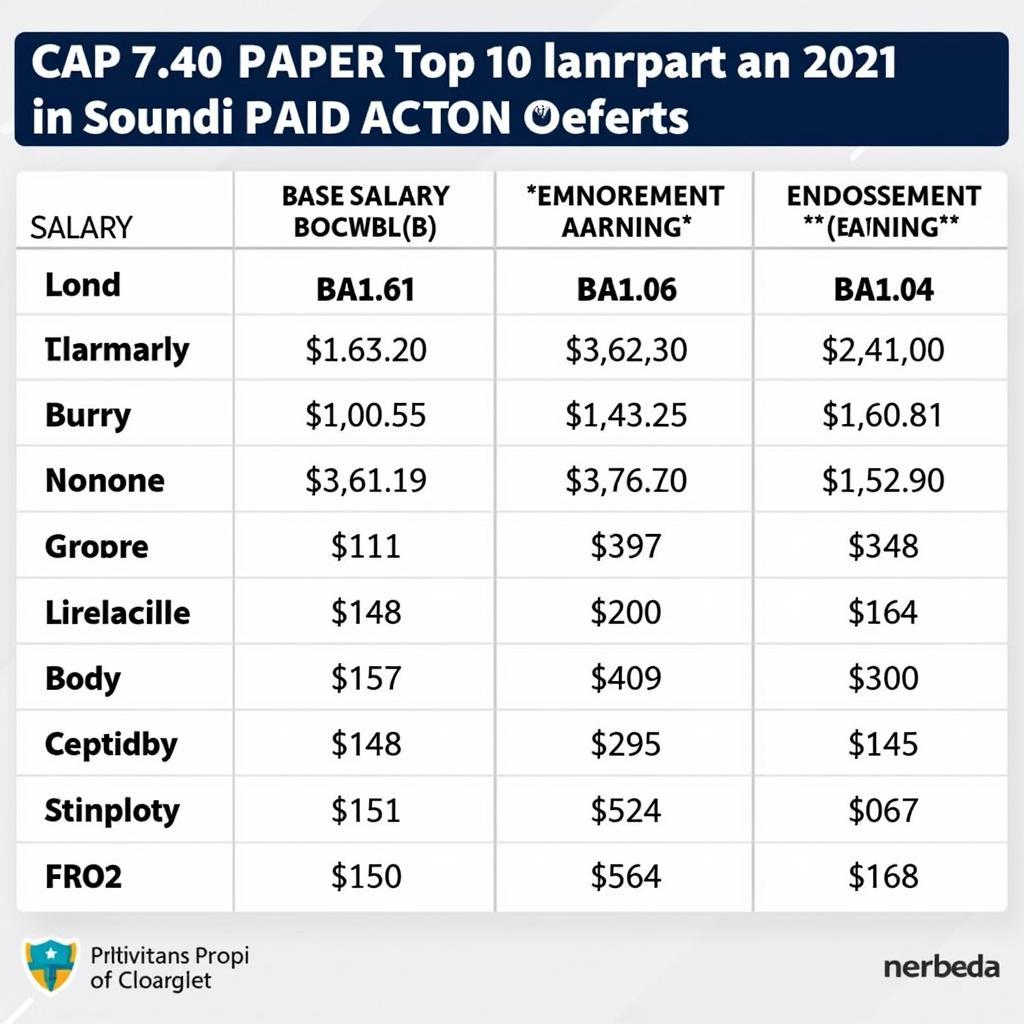 Comparing Salaries of the Top-Earning Soccer Players