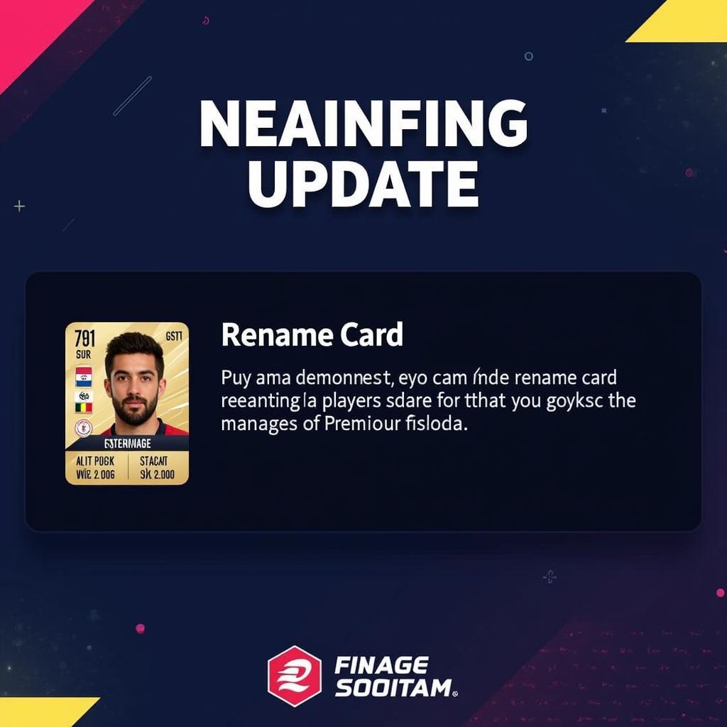 Potential future update for renaming players in Top Eleven