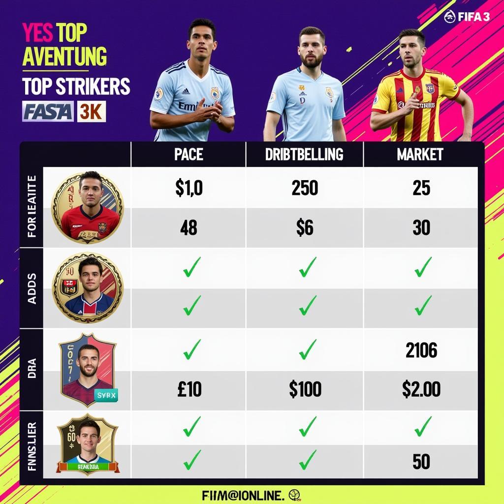 Top FIFA Online 3 Strikers: Comparing Stats and Prices