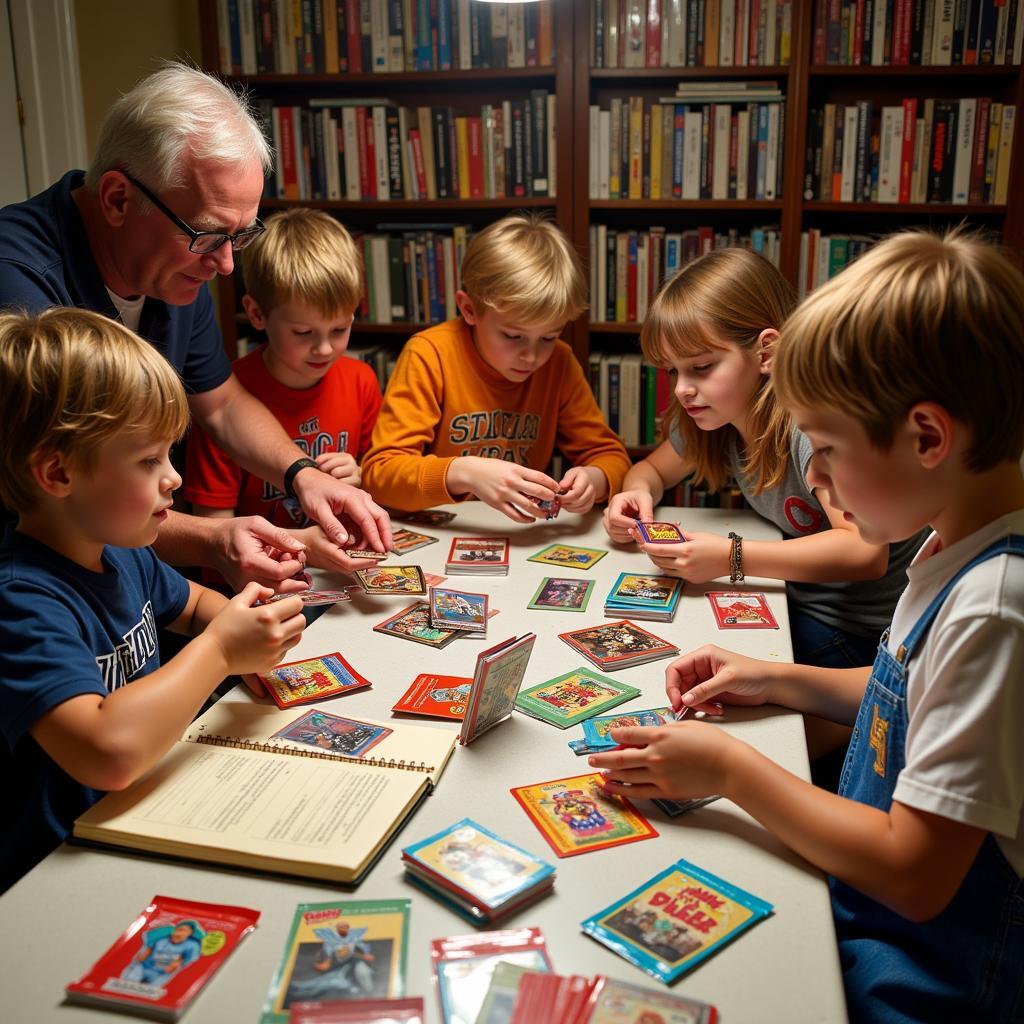 Trading Player Cards at a Meetup