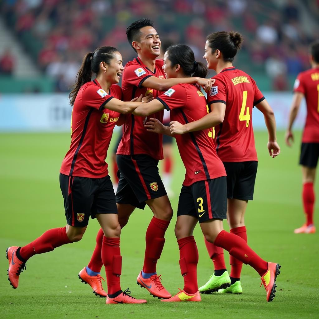 Tran Cong Minh Celebrating a Goal