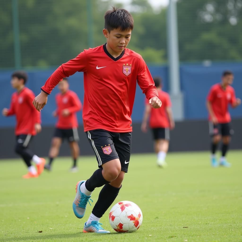 Tran Cong Minh in Youth Training