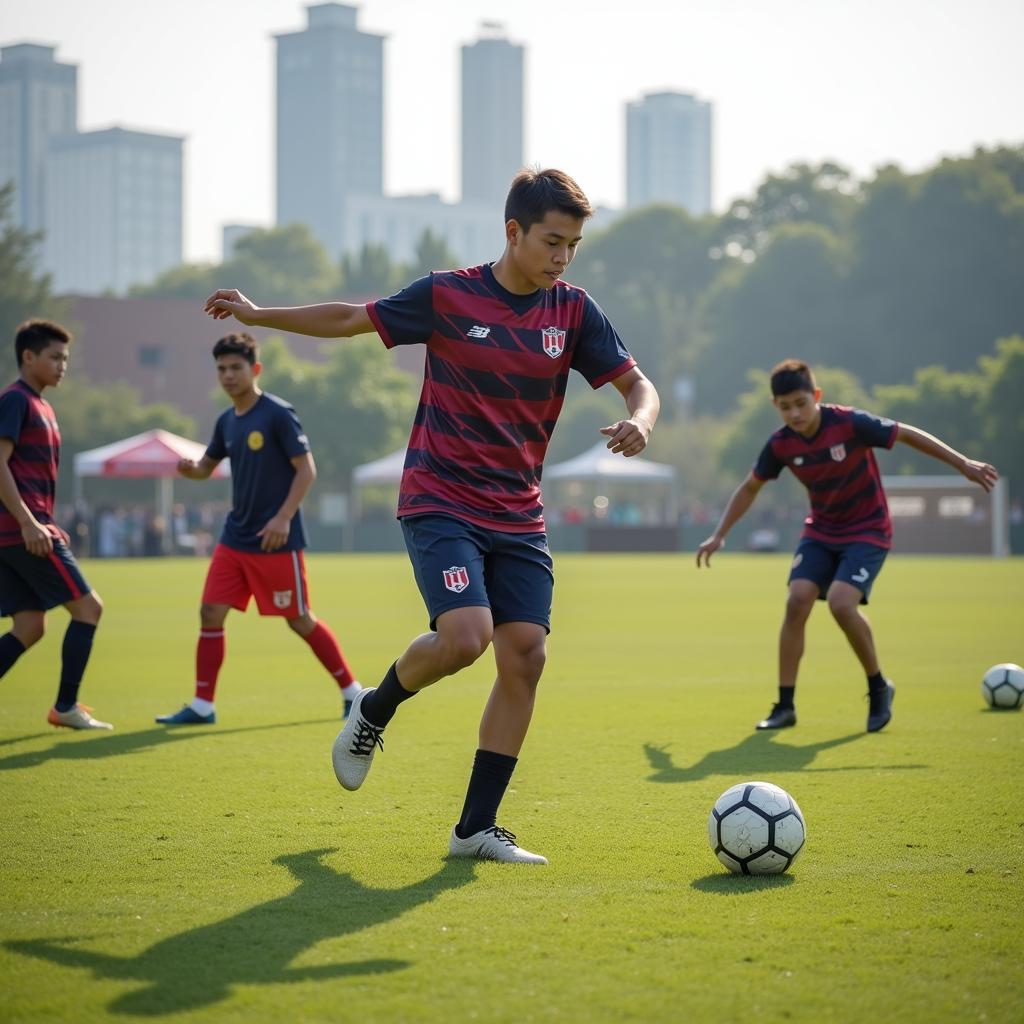 Tran Minh Chien's early football training