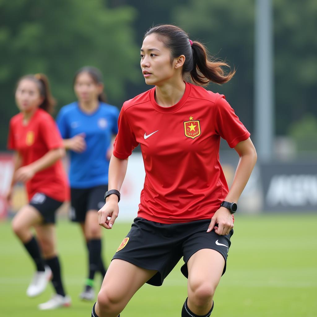 Tran Thi Duyen During Training