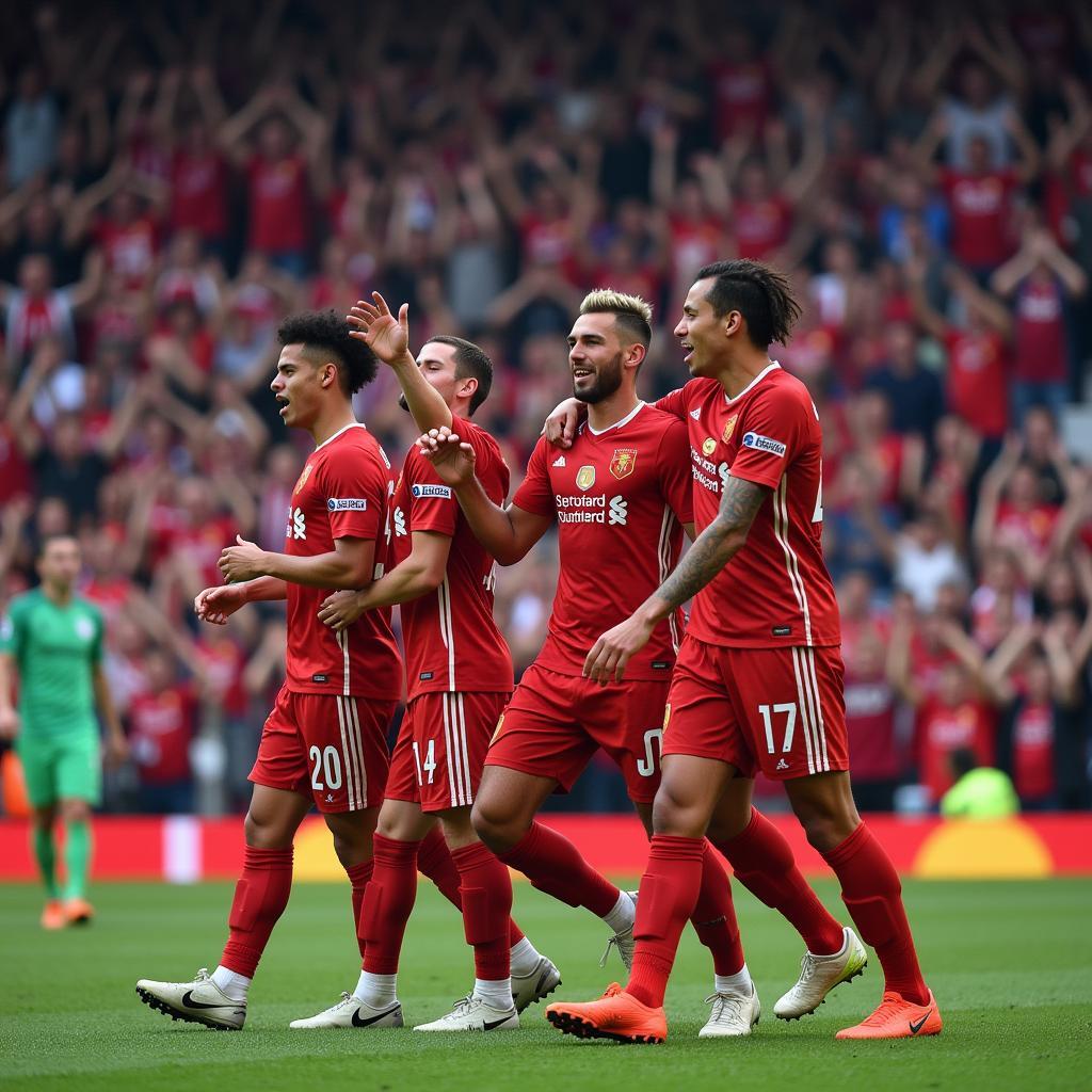 Tristan Do celebrating a goal, symbolizing his potential to become a future star of Thai football and beyond.