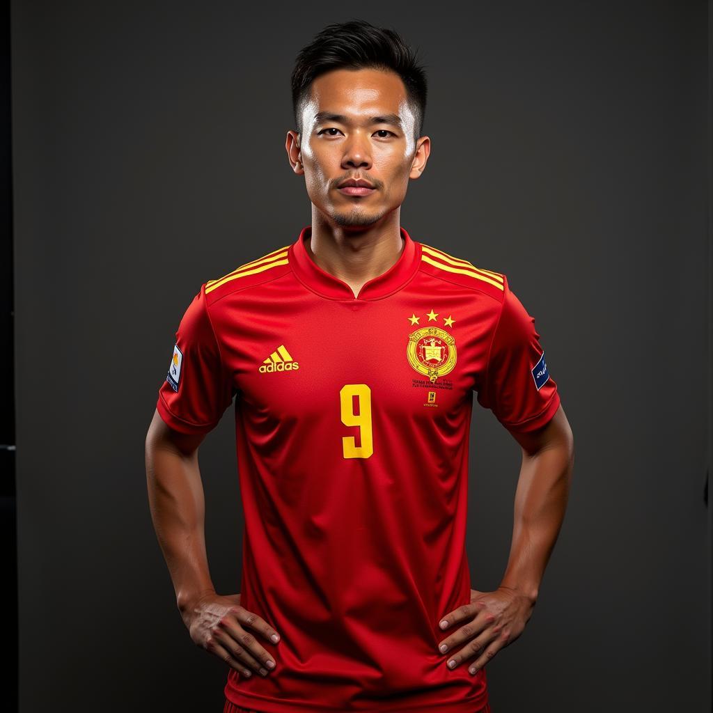 Tuan Anh representing Vietnam on the international stage.