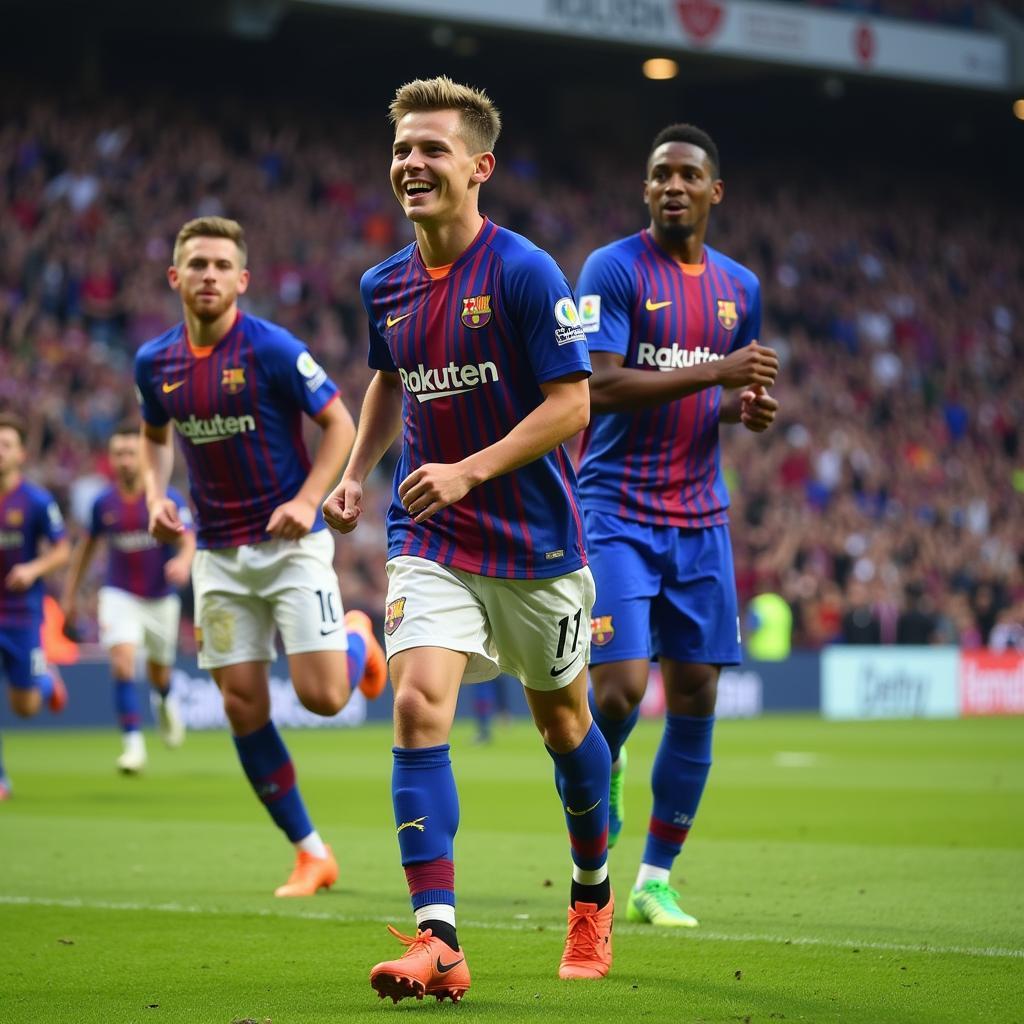 U20 Player Celebrating a Goal