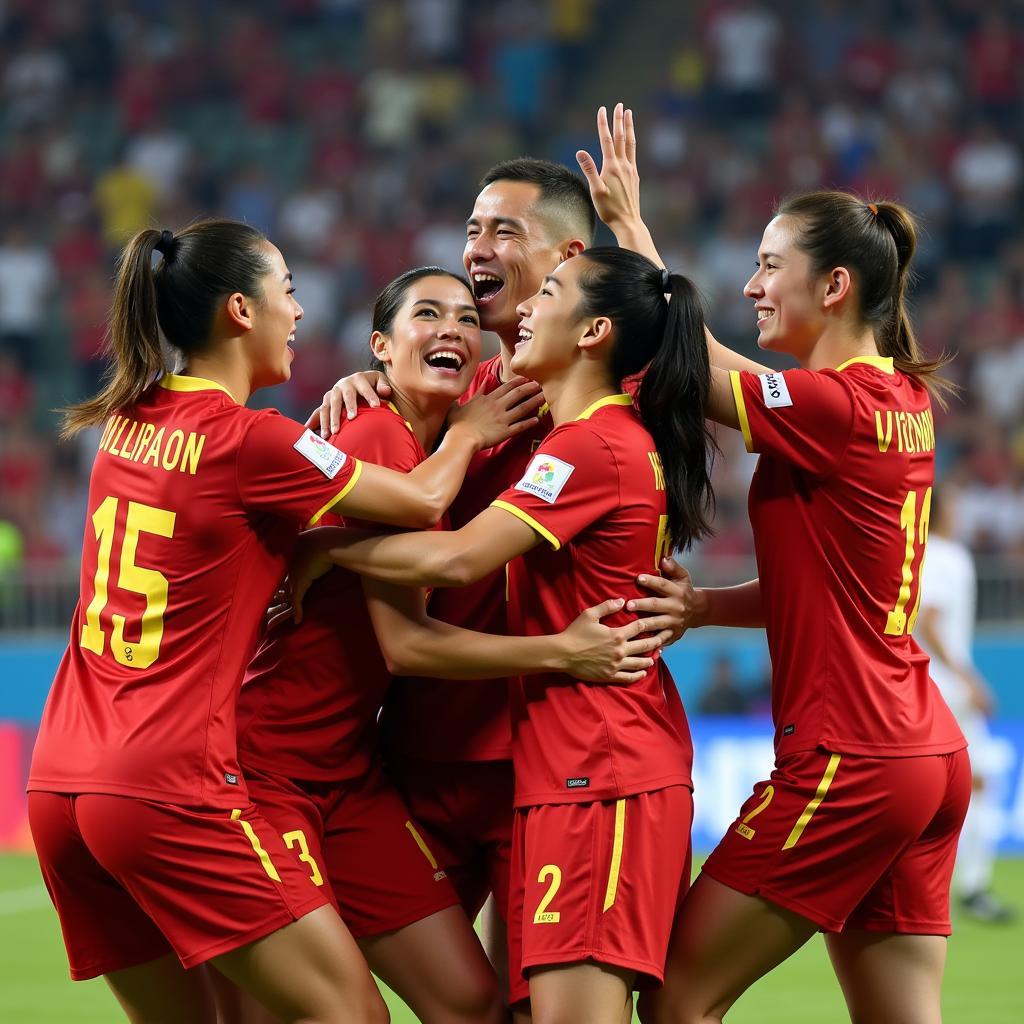 U21 Vietnam Celebrating Victory