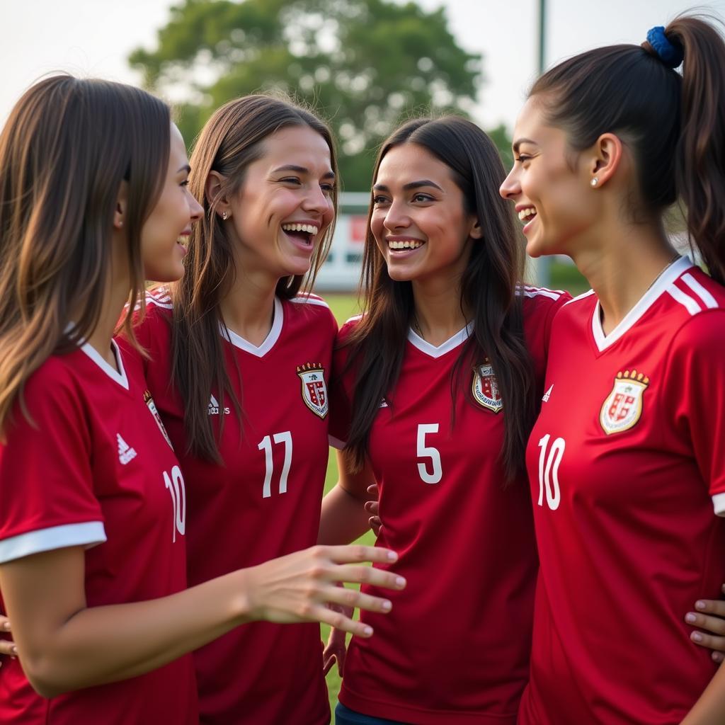 U23 Football WAGs Supporting Each Other