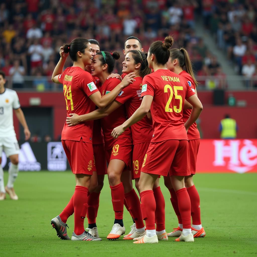 U23 Vietnam Team Celebrating a Goal in 2019