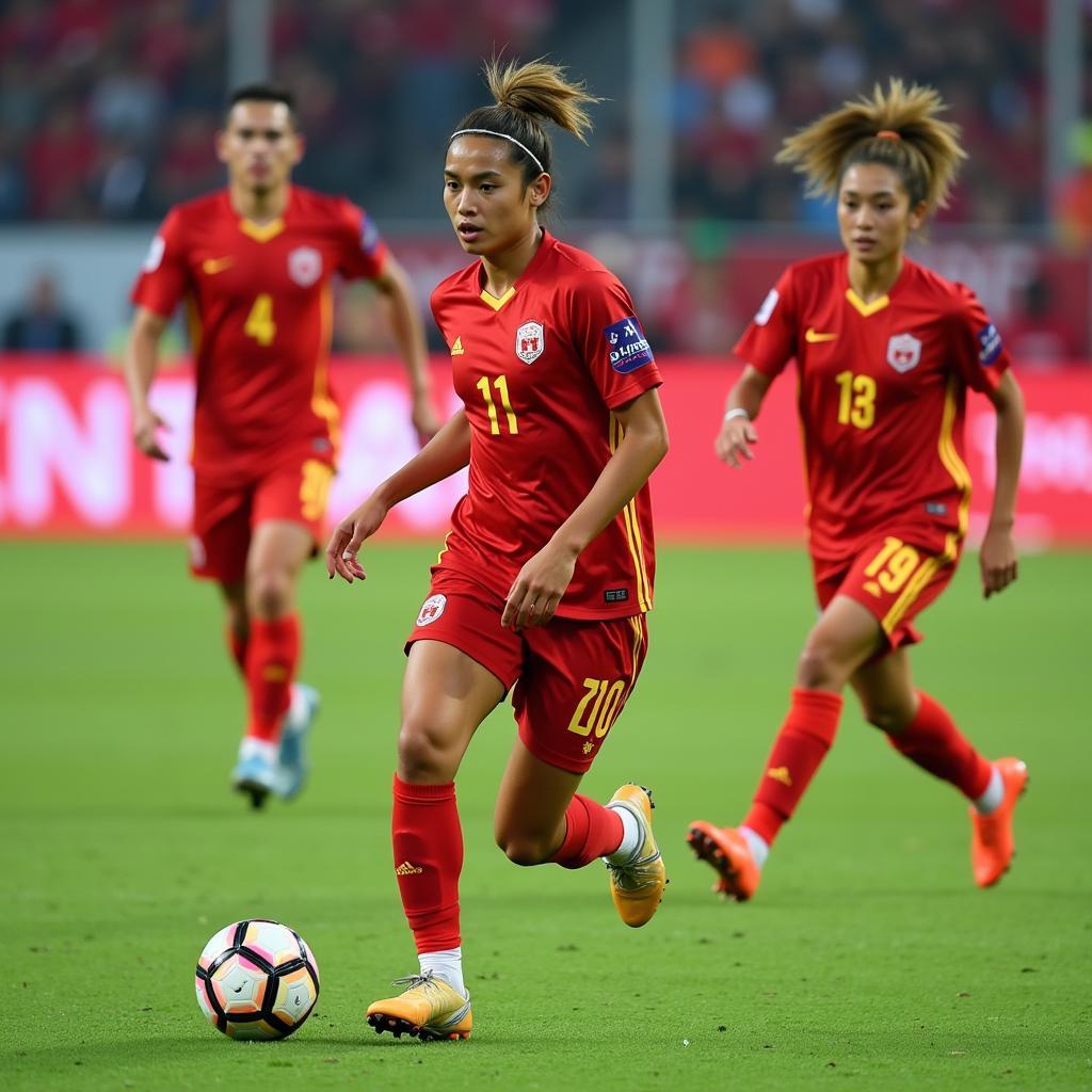 U23 Vietnam Midfielders in Action During the 2019 Season