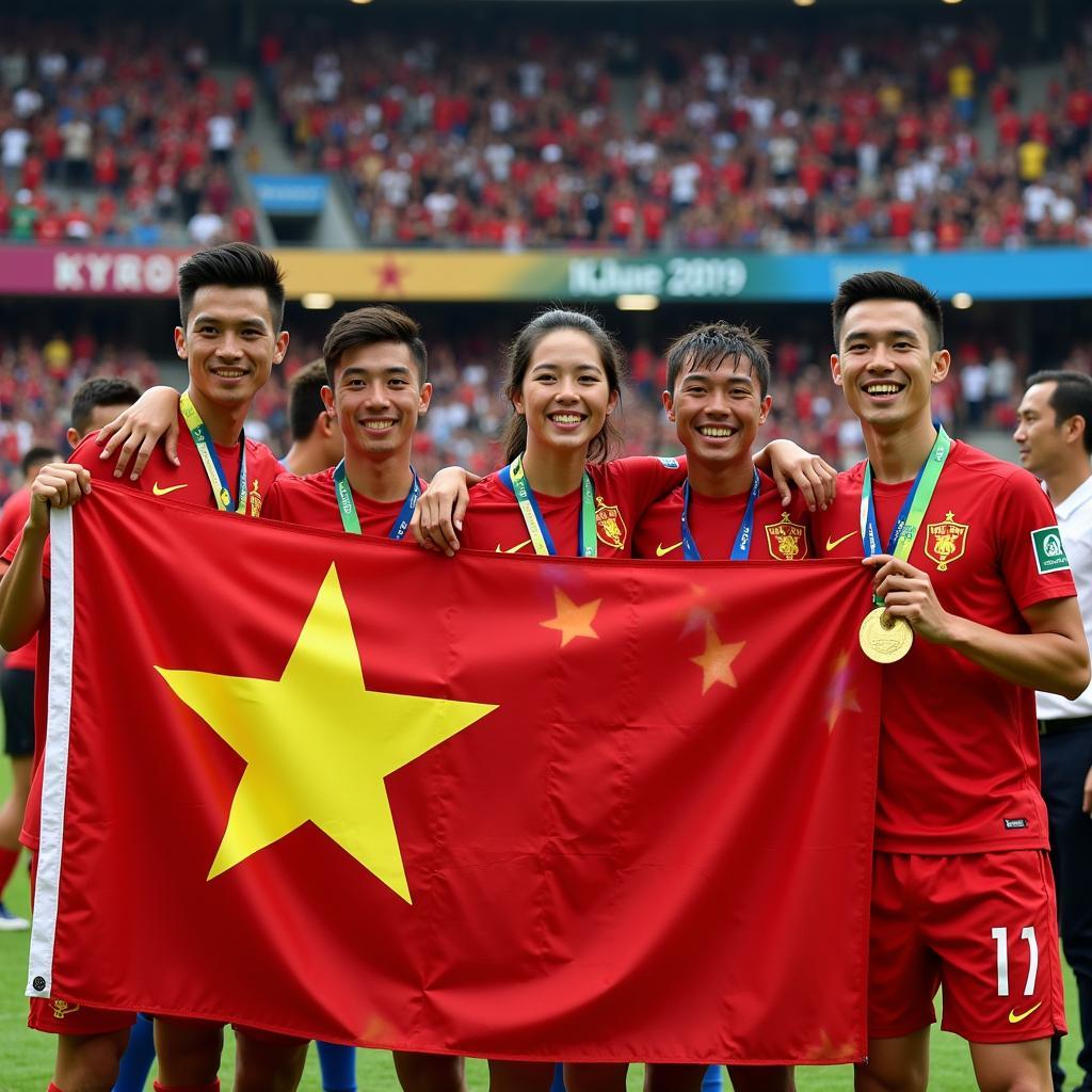 U23 Vietnam Team Winning the SEA Games Gold Medal in 2019