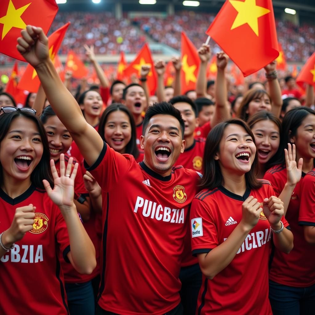 U23 Vietnam Fans Celebrating 2018 AFC Championship Success