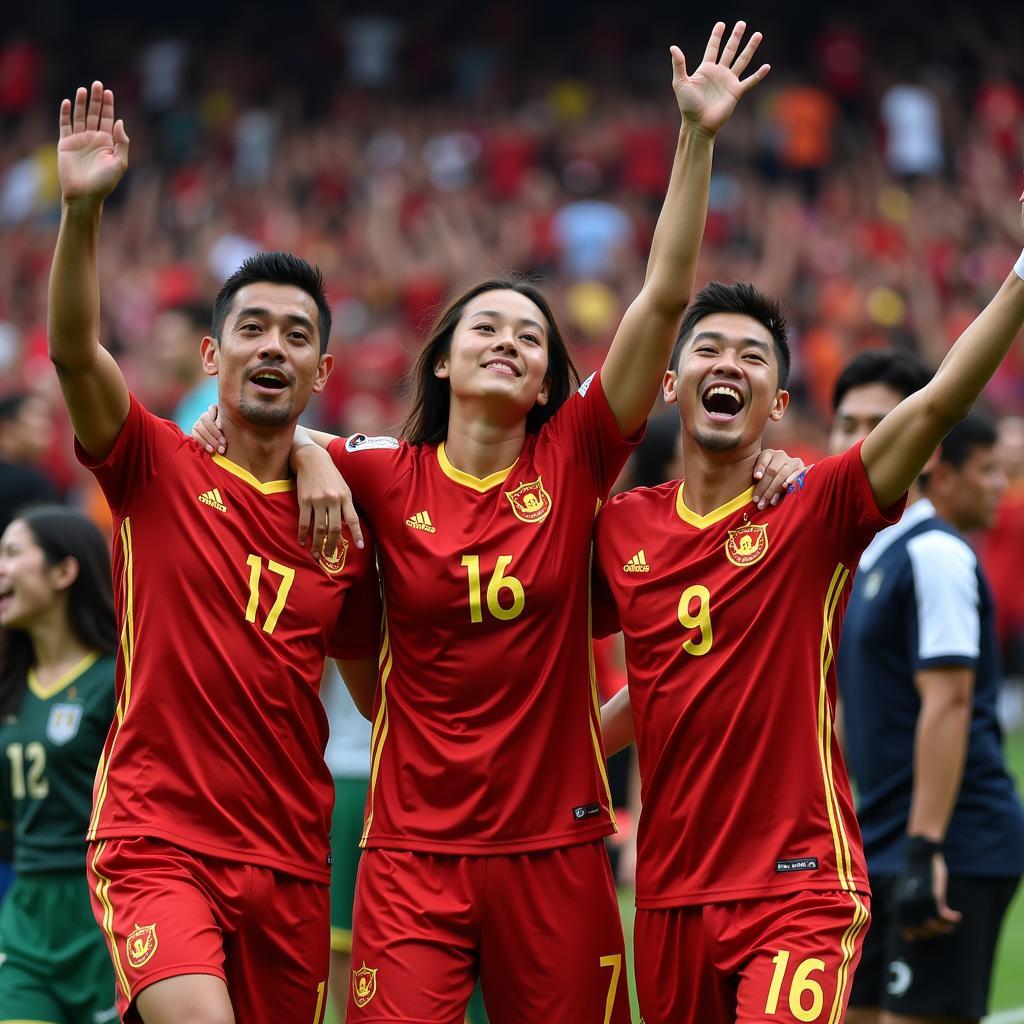 U23 Vietnam Fans Celebrating a Goal