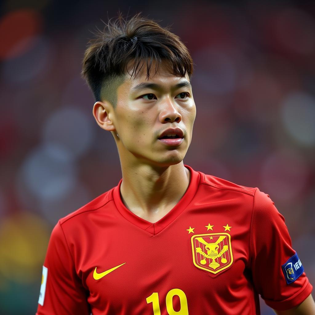 Portrait of U23 Vietnam Player Number 19