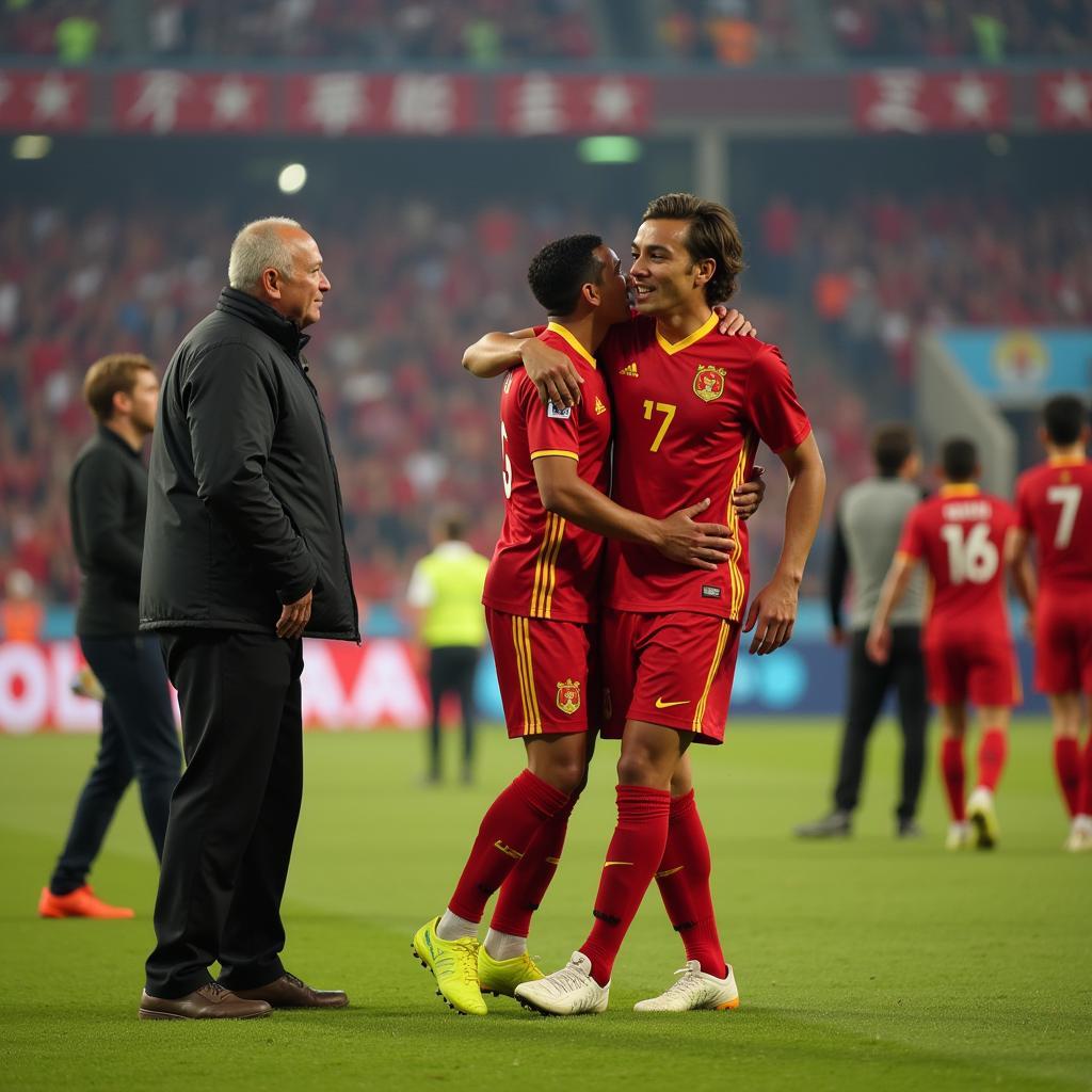 U23 Vietnam Player Celebrating with Family