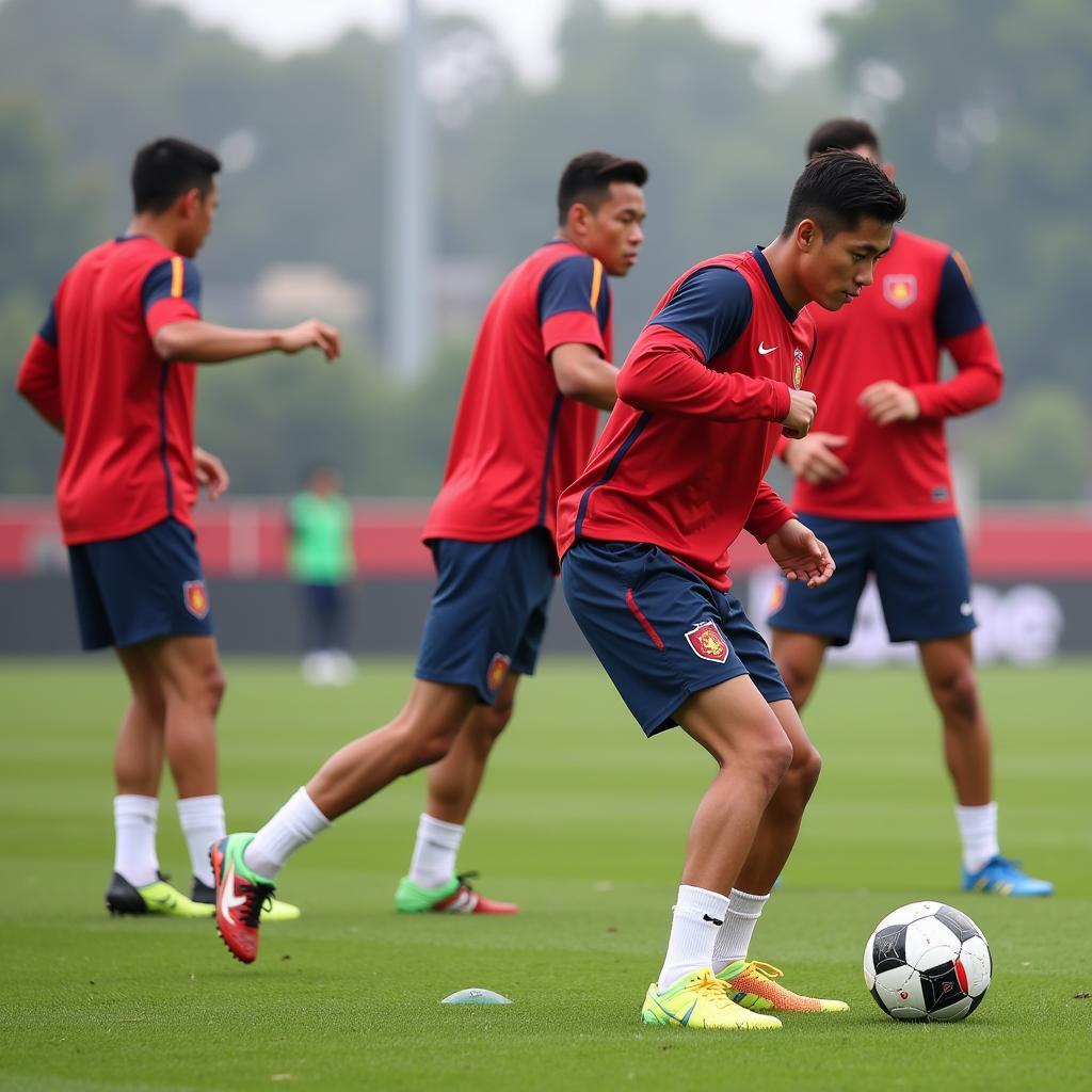 U23 Vietnam players training session