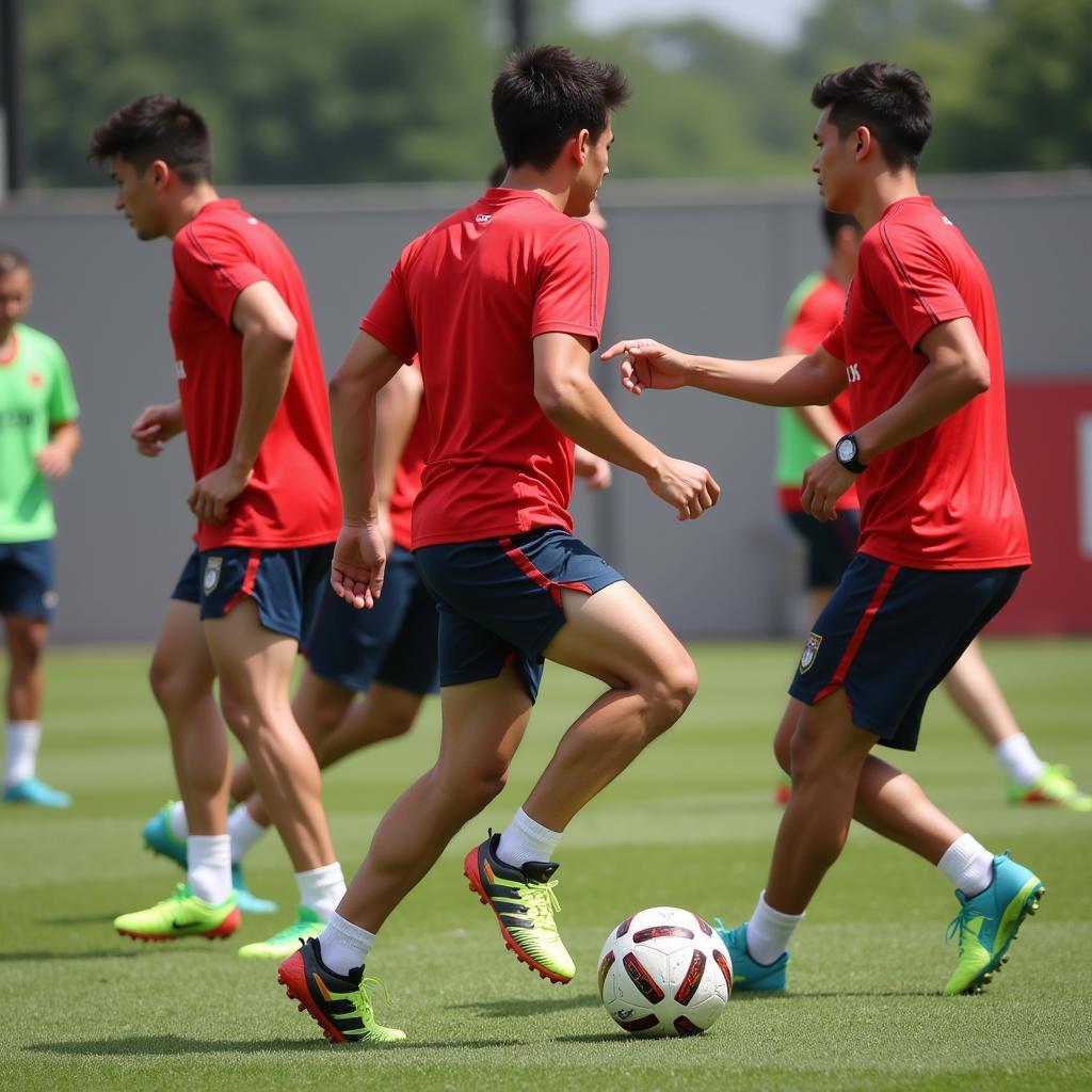 U23 Vietnam Players Intense Training Session