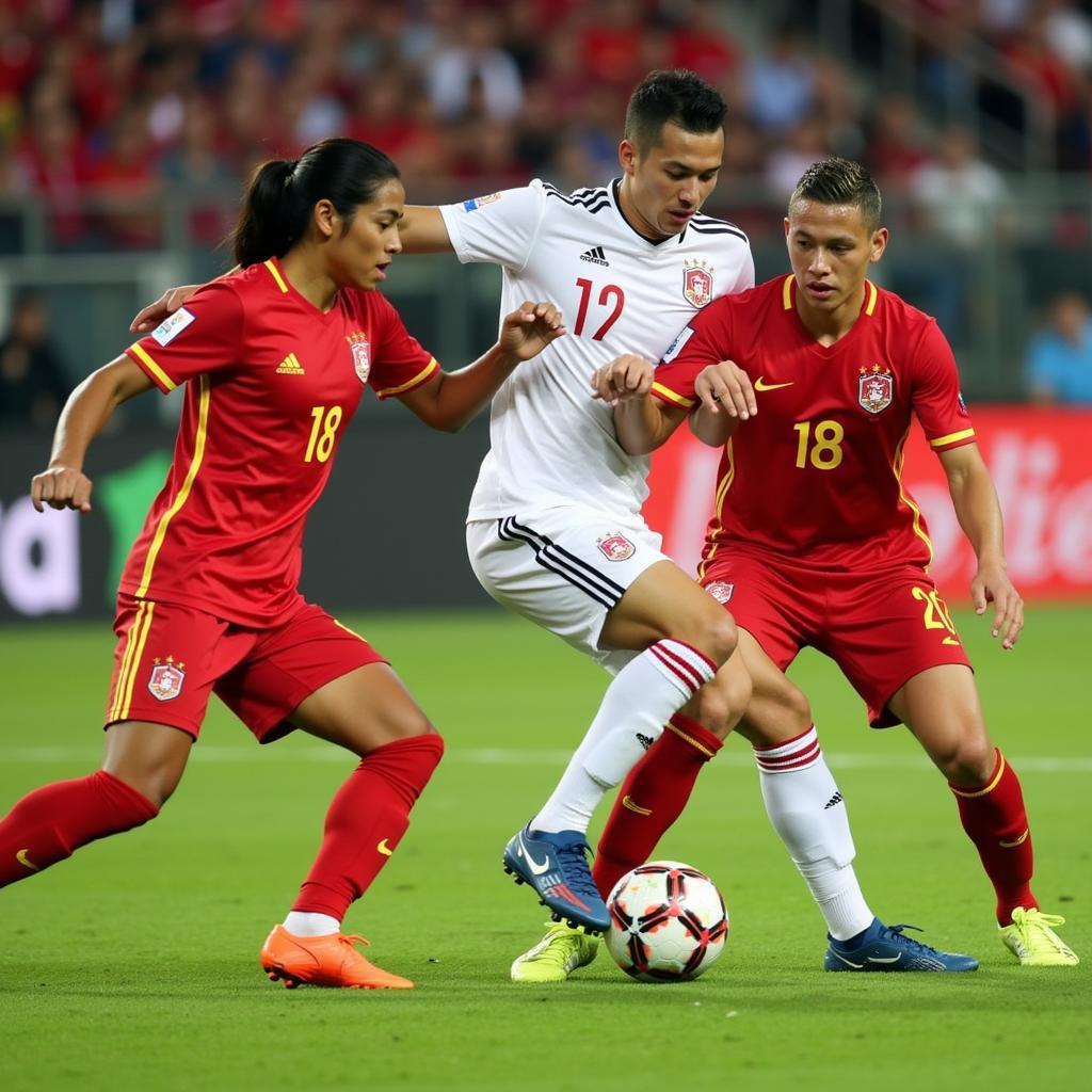 U23 Vietnam players execute a tactical play leading to a goal-scoring opportunity