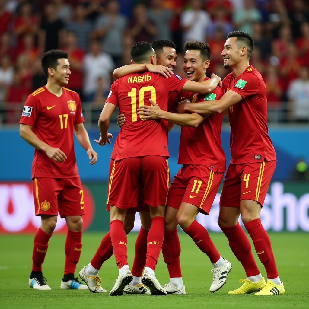 U23 Vietnam Team Celebrating a Victory in 2019