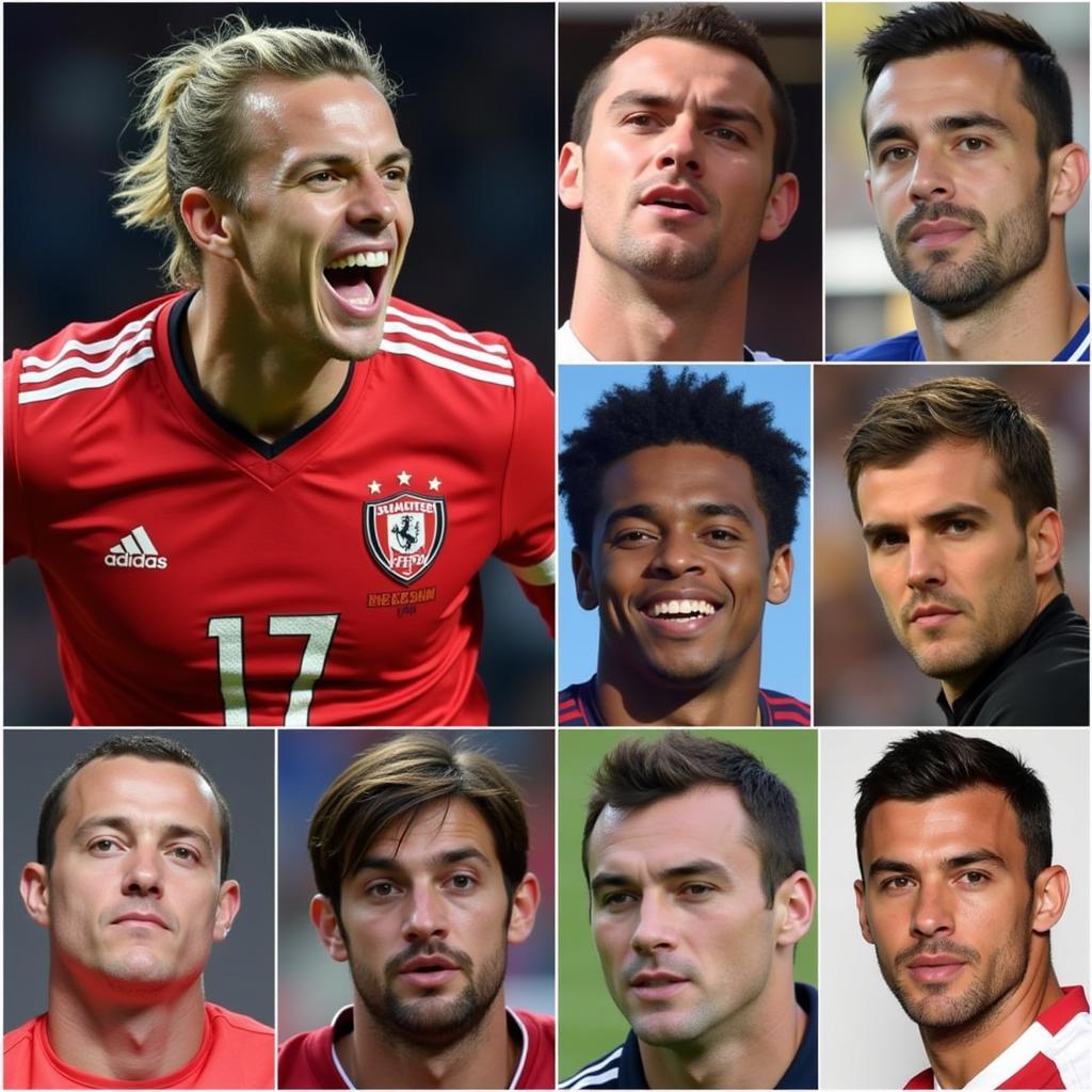 Collage of football players often mentioned in "unattractive" discussions