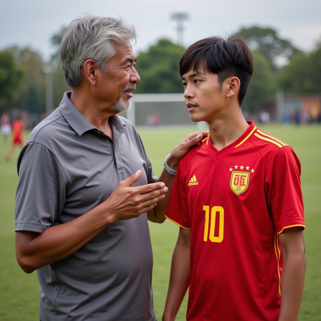 Uncle Supporting U23 Vietnam Player