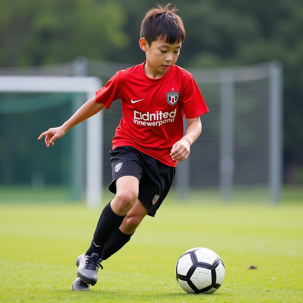 Van Tung in his early football days